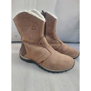 Sorel Womens Suede Maribel Waterproof Snow Calf Boots Brown Size 9.5
